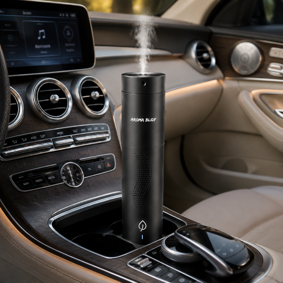 AROMA BLIDF Tower Car Aroma Diffuser with Essential Oil Mist