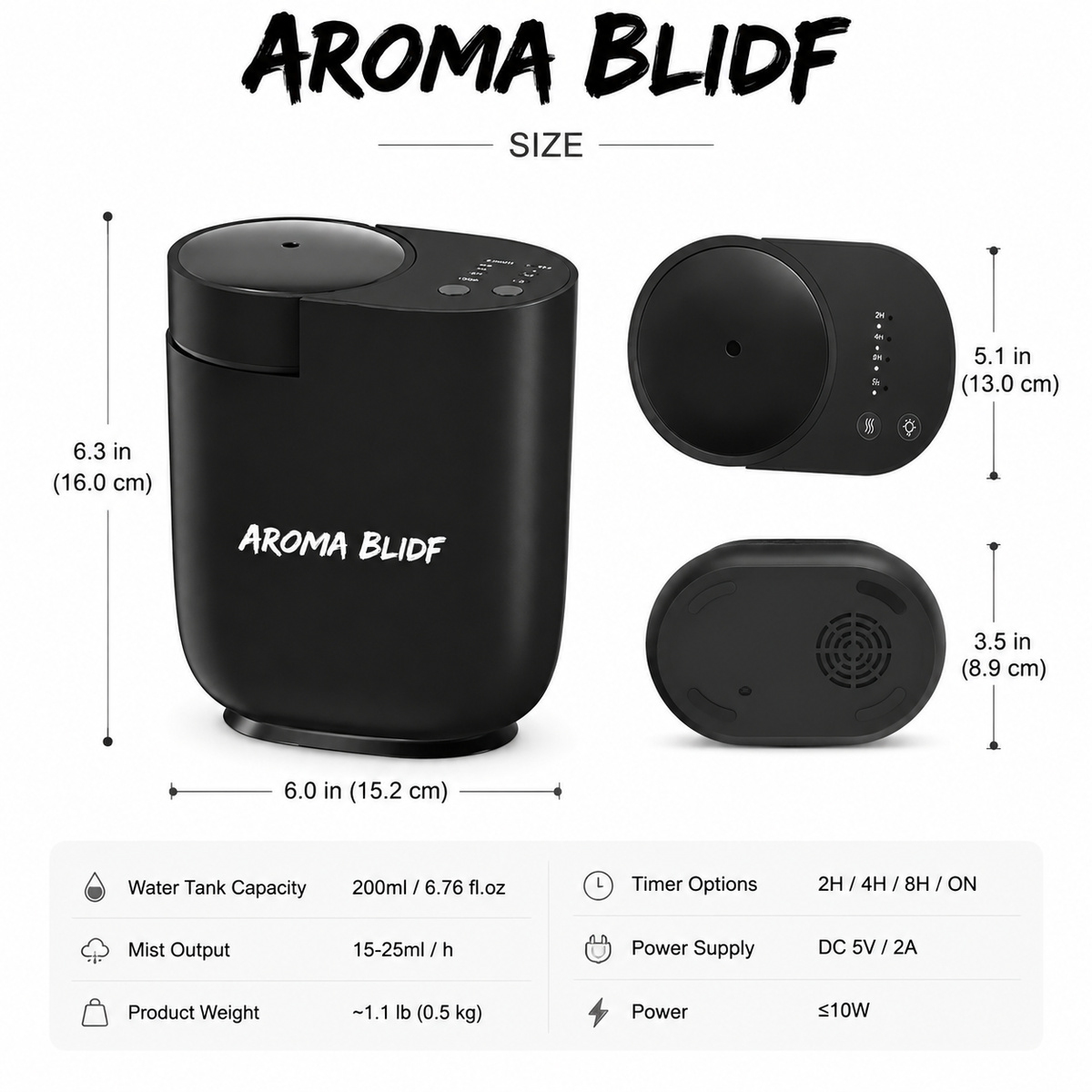 AROMA BLIDF Premium Aroma Diffuser with Essential Oil Mist