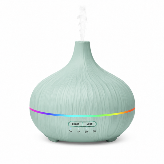 AROMA BLIDF Wood Grain Essential Oil Aroma Diffuser with LED Light