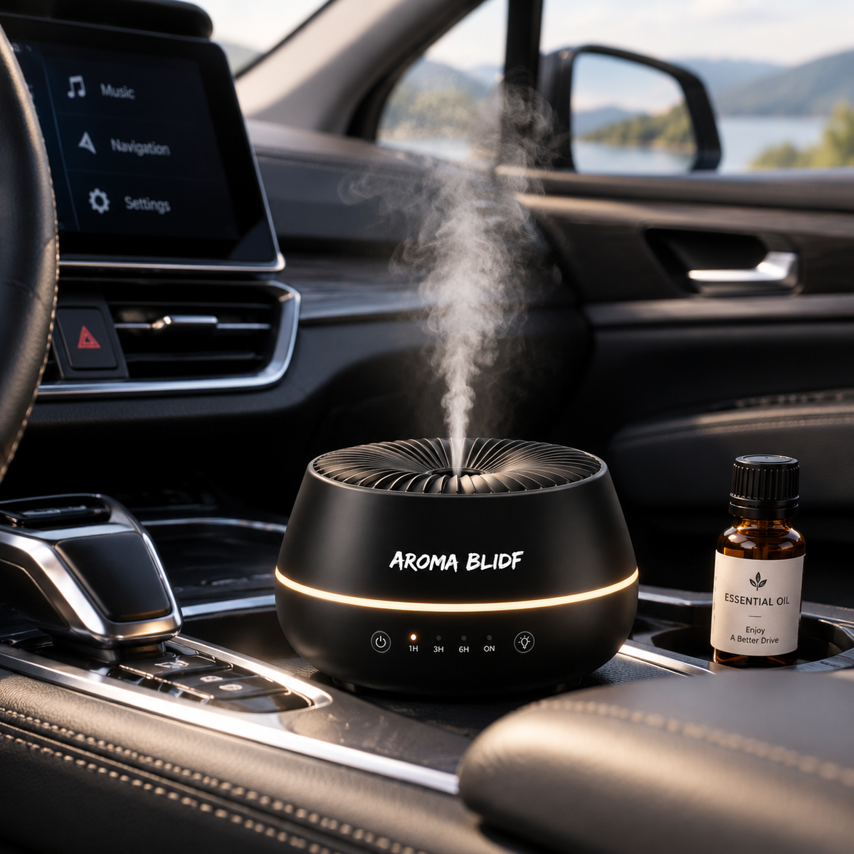 AROMA BLIDF Car Aroma Diffuser with Essential Oil Mist
